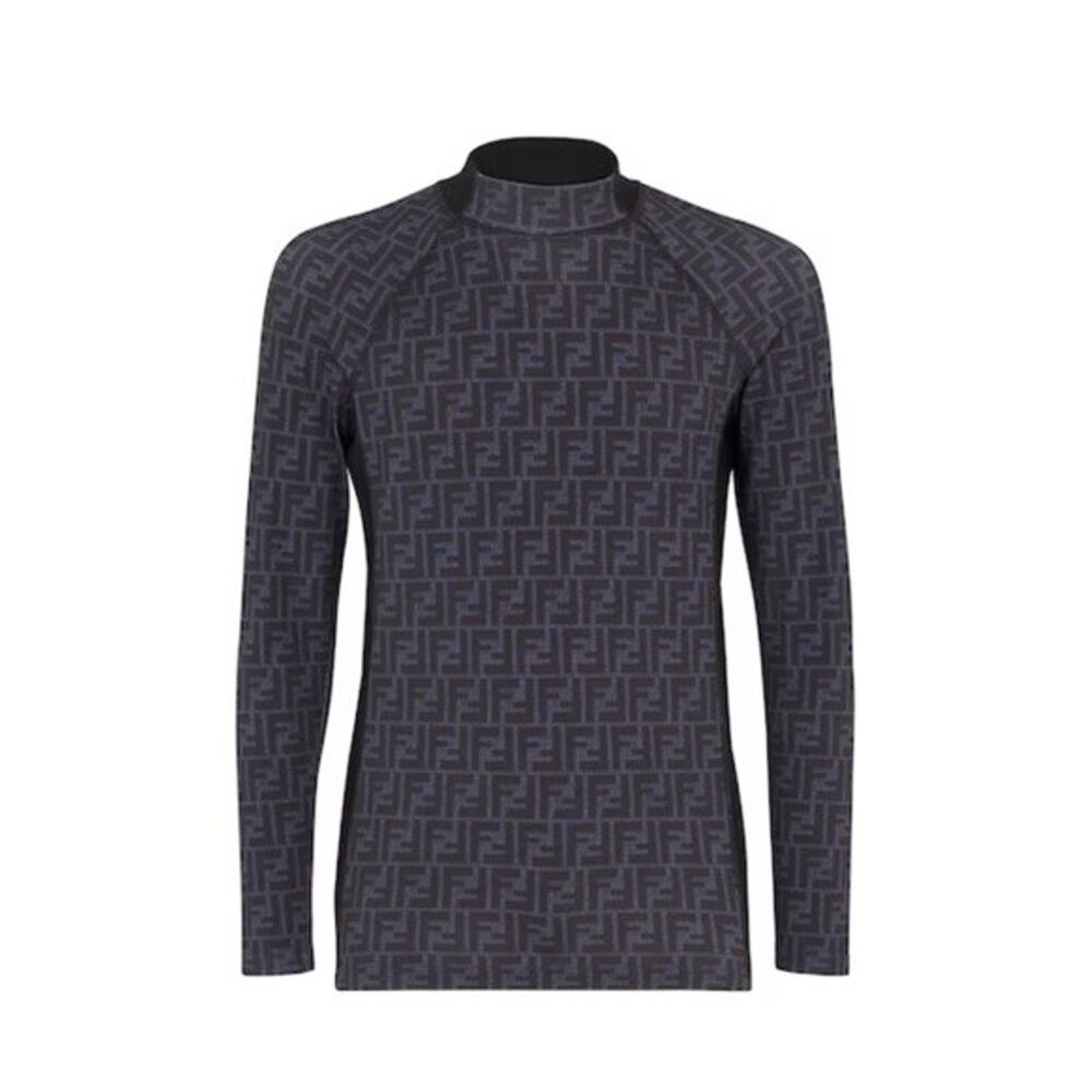 Fendi FF Logo Print Black Jumper M FAF703 IT NWT $930